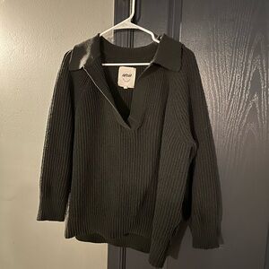 Dark Green Ribbed Sweater